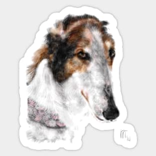 Beautiful Borzoi Russian Wolfhound Sticker